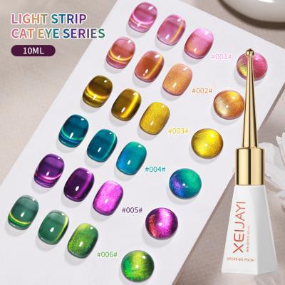 6-Color UV Gel Nail Polish Glue Light Strip Cat Eye Design  Popular Color Series