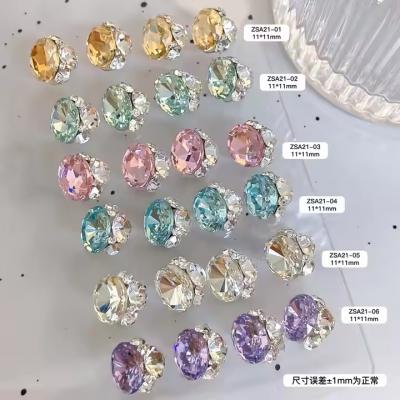 Shine Handmade Nail Jewelry 3d Nail Art Charm Colorful K9 Gemstone