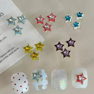  Nail Charms Colorful Oil Painted Star 3d Nail Art Jewelry 
