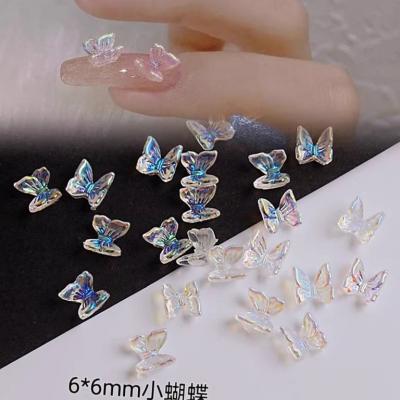 Crystal Nail Rhinestone 3D Butterfly Nail Charms Resin Decals Charm