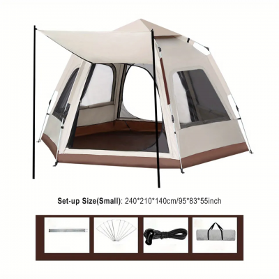 Outdoor Camping Automatic Tent Double-Door Four-Window