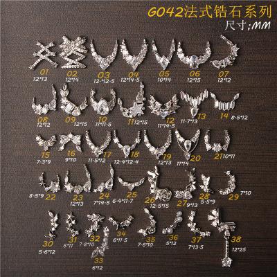  Luxury French Zircon Nail Charms